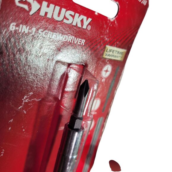 Husky 6-in-1 Screwdriver Clear Plastic Handle 1002-646-248 - Picture 6 of 6